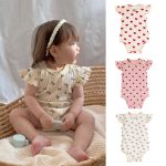【66-90cm】ロンパース ベビー インスタ映え フリル袖 ラウンドネック - 画像 (2)
