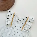 【66-100cm】ロンパース ベビー リボン＆ドット おしゃれ - 画像 (23)