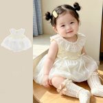【66-90cm】ロンパース ベビー ふわふわ リボン - 画像 (4)