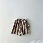【73-120cm】ショートパンツ ベビー ストライプ パンツ - 画像 (17)