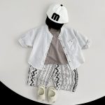 【80-130cm】半袖Tシャツ キッズ服 クリーム サラシリーズ コットン - 画像 (13)