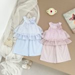 【73-120cm】セットアップ 女の子 ローズ メッシュ - 画像 (3)