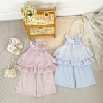 【73-120cm】セットアップ 女の子 ローズ メッシュ - 画像 (2)