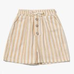 【73-100cm】ショートパンツ ベビー ボタン付き ゴムウエスト ストライプ - 画像 (11)