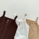 【66-90cm】ロンパース ベビー チェックor小花柄 キャミソール - 画像 (38)