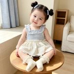 【66-90cm】ロンパース ベビー ブルー フリル 可愛い - 画像 (12)