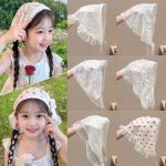 【GOODS】バンダナ キッズ 写真映え 薄手 ガーリー レース