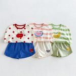 【73-110cm】トップスorパンツ ベビー プリント フルーツ