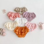 【73-100cm】ショートパンツ ベビー 無地 フリル おしゃれ