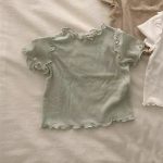【73-100cm】半袖or長袖トップス ベビー 無地 合わせやすい - 画像 (4)