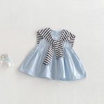 【73-100cm】ワンピース ベビー セーラーカラー シンプル