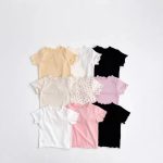 【73-120cm】Tシャツ ベビー 薄手 フリル シンプル - 画像 (4)