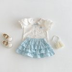 【73-100cm】セットアップ ベビー ピーターパンカラー チェック柄
