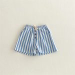 【73-120cm】ショートパンツ ベビー ストライプ ポケット付き - 画像 (3)