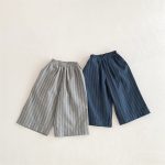 【80-120cm】ショートパンツ キッズ ストライプ カジュアル