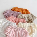 【73-100cm】ショートパンツ ベビー 無地 フリル おしゃれ - 画像 (5)