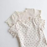 【73-120cm】Tシャツ ベビー 薄手 フリル シンプル - 画像 (6)
