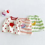 【73-110cm】トップスorパンツ ベビー プリント フルーツ - 画像 (4)
