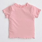 【73-120cm】Tシャツ ベビー 薄手 フリル シンプル - 画像 (7)