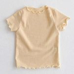 【73-120cm】Tシャツ ベビー 薄手 フリル シンプル - 画像 (11)