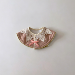 【GOODS】よだれかけ リボン付き レース 韓国風 - 画像 (5)