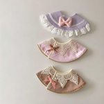【GOODS】よだれかけ リボン付き レース 韓国風 - 画像 (3)