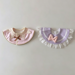 【GOODS】よだれかけ リボン付き レース 韓国風 - 画像 (4)