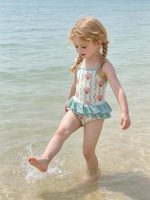 【73-100cm】水着 キャミソール プリント おしゃれ - 画像 (6)