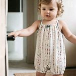 【66-90cm】ロンパース ベビー キャミソール フラワー - 画像 (3)