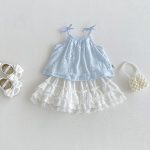 【73-100cm】トップスorスカート ベビー ジャカード レース - 画像 (2)