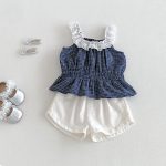 【73-100cm】トップスorスカート ベビー キャミソール チェック柄