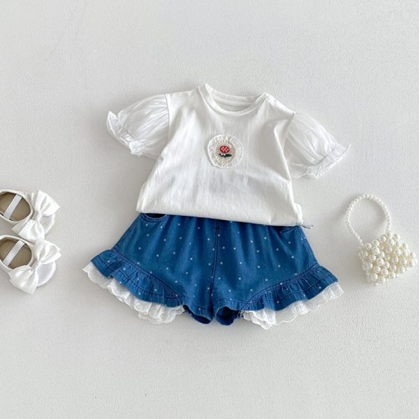 【73-100cm】トップスorショートパンツ ベビー 切り替え 履きやすい