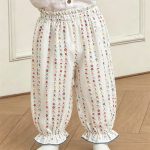 【73-100cm】ゴムすそパンツ ベビー フラワー 通園・お出かけに - 画像 (5)