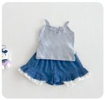 【73-100cm】トップスorショートパンツ ベビー フリル 韓国風 - 画像 (7)