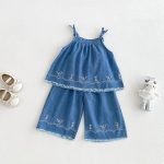 【73-100cm】セットアップ ベビー デニム カジュアル - 画像 (2)