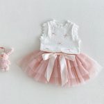 【73-100cm】ベストorスカート ベビー リボン付き チュール - 画像 (4)