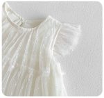 【73-100cm】ワンピース ベビー フリルスリーブ チュール - 画像 (7)