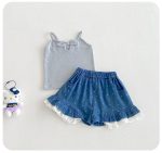 【73-100cm】トップスorショートパンツ ベビー フリル 韓国風 - 画像 (8)