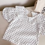 【66-100cm】Tシャツ ベビー ドットORリボン 折り襟 - 画像 (10)