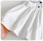 【73-100cm】ワンピース ベビー ピーターパンカラー ドット柄 - 画像 (7)