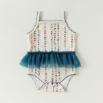【66-90cm】ロンパース ベビー キャミソール フラワー - 画像 (9)
