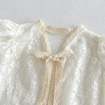 【73-100cm】セットアップ ベビー レース カーディガン&ロンパース - 画像 (6)