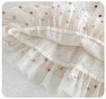 【73-100cm】ワンピース ベビー ドット柄 チュール切り替え - 画像 (8)
