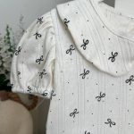 【66-100cm】Tシャツ ベビー ドットORリボン 折り襟 - 画像 (11)
