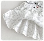 【73-100cm】ワンピース ベビー ピーターパンカラー ドット柄 - 画像 (8)