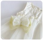 【73-100cm】ワンピース ベビー リボン付き 切り替え - 画像 (8)