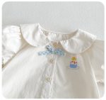 【73-100cm】セットアップ ベビー ピーターパンカラー チェック柄 - 画像 (5)