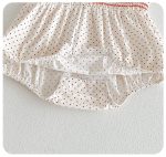 【66-90cm】ロンパース ベビー 刺繍 ドット柄 スウィート - 画像 (9)