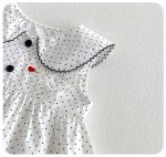【73-100cm】ワンピース ベビー ピーターパンカラー ドット柄 - 画像 (9)