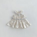 【80-130cm】ワンピース 女の子 犬柄 フリル かわいい - 画像 (5)